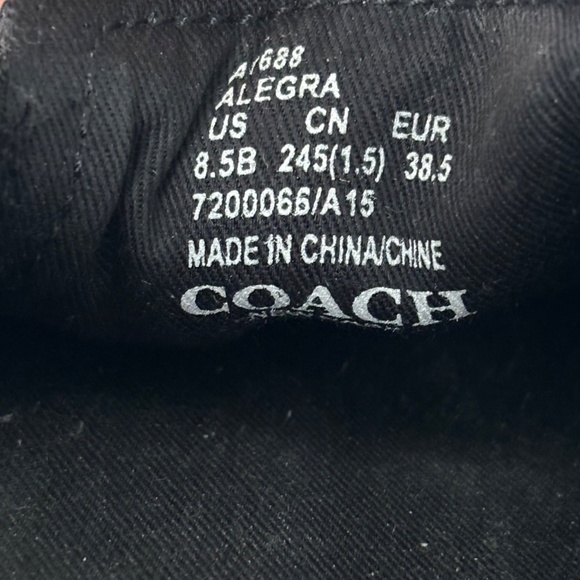 COACH Alegra Womens Size 8.5 Monogram Logo Black White Slip On Shoes Sneakers - Picture 10 of 13